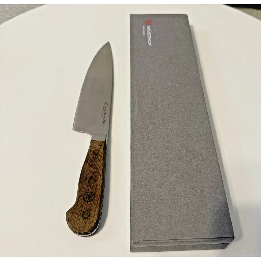 Wusthof Crafter 8-Inch Chef's Knife, Smoked Oak Wood Handle